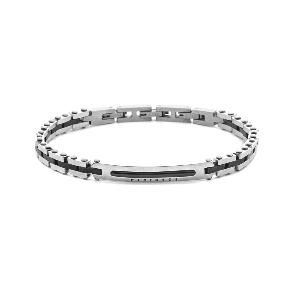 Bracciale Uomo 4US Cesare Paciotti in Acciaio e PVD Nero – 4UBR8429 - cesare paciotti