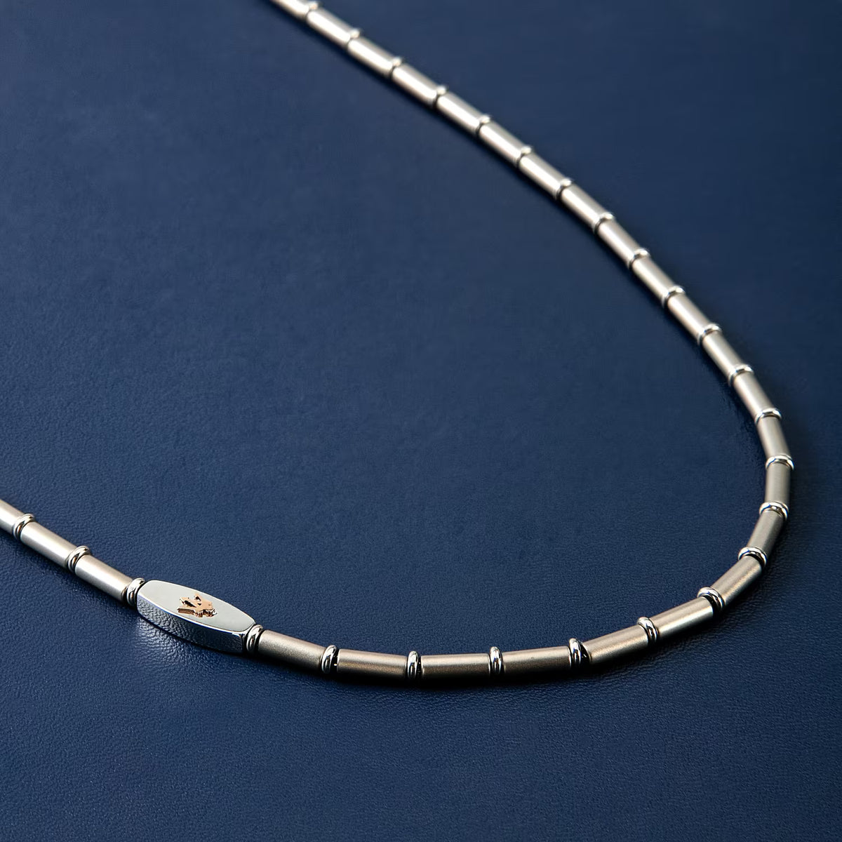 Collana Uomo Maserati Titanium JM426AXF02 a Catena in Acciaio Silver 52 cm - Maserati