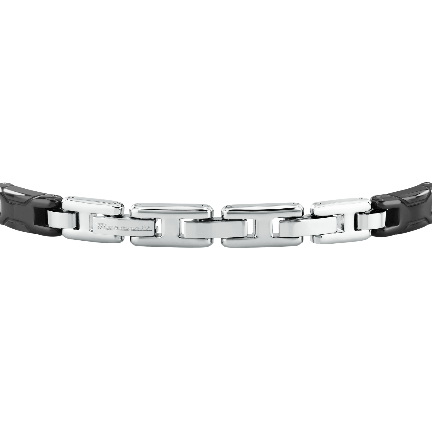 Bracciale Uomo Maserati in Ceramica Nera e Acciaio con Tridente PVD Oro Rosa JM426ATZ93 - Maserati