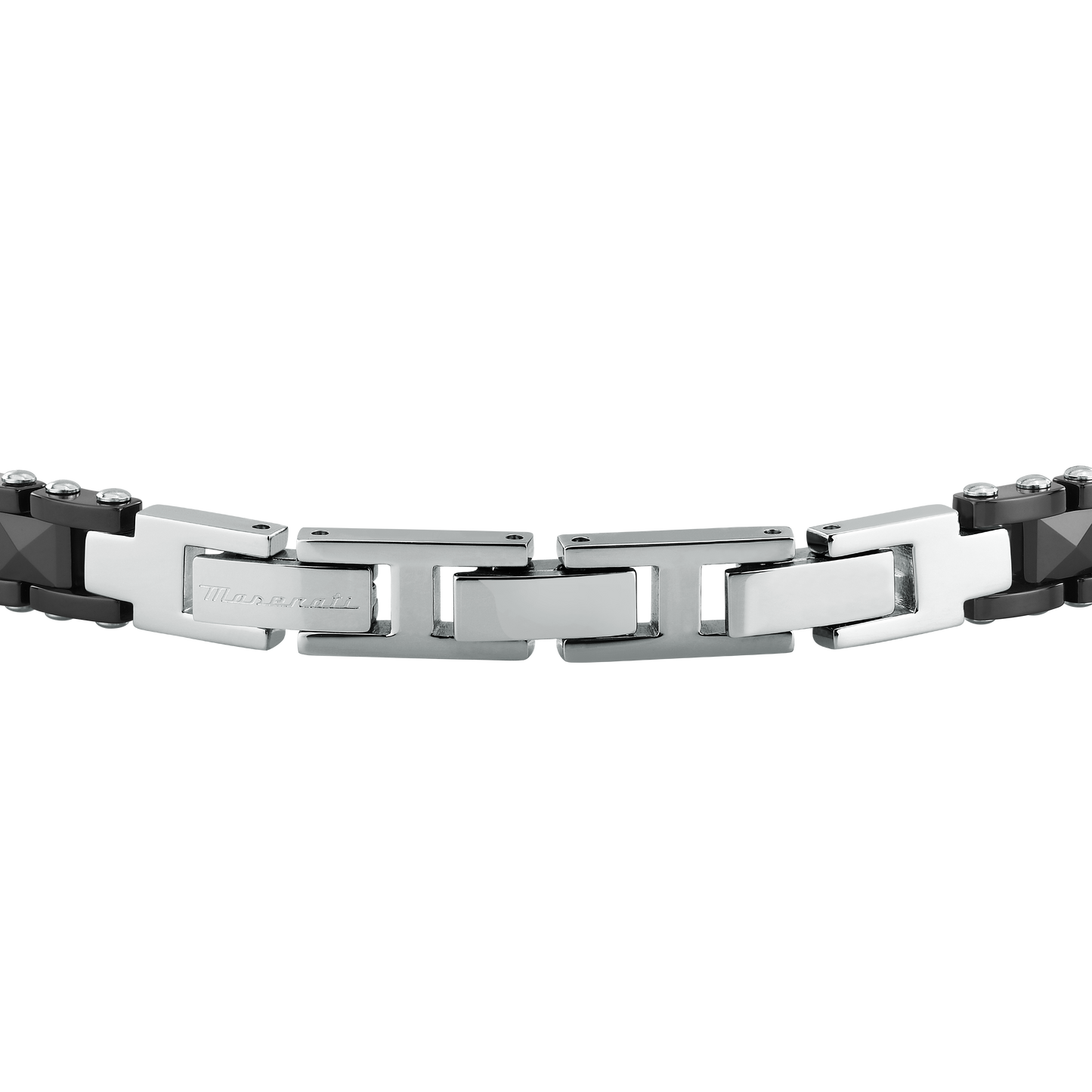 Bracciale Uomo Maserati Ceramic a Catena in Acciaio e Ceramica Nera con Tridente JM426ATZ95 - Maserati