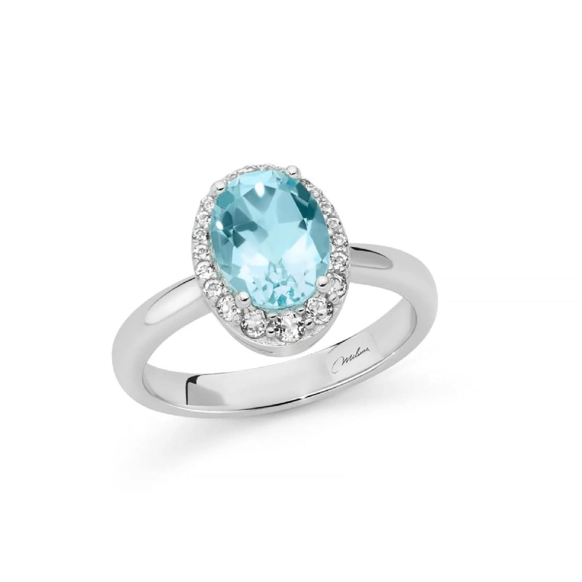 Anello Donna Miluna Gemme del Cielo LID4251 in Argento, Topazio Azzurro e Topazi Bianchi - Arena Gioielli - Miluna