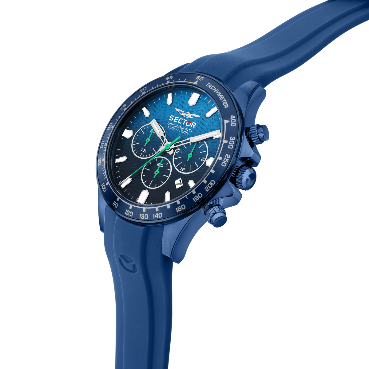 Orologio Uomo Sector 230 Cronografo in Acciaio Blu e Silicone Blu R3271661036 - Arena Gioielli - Sector