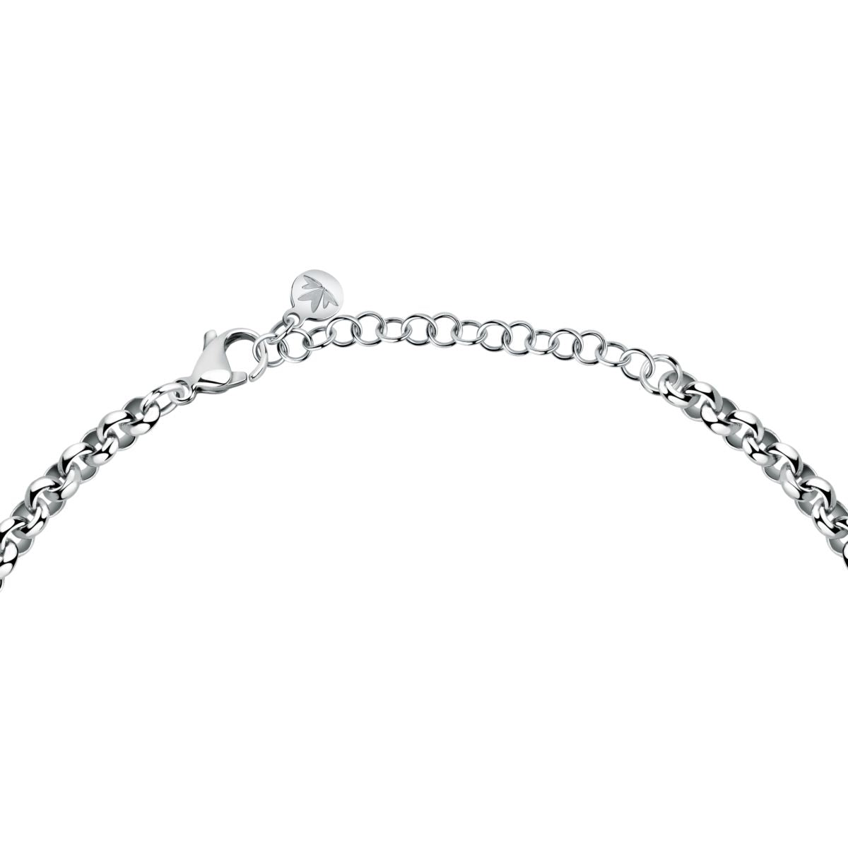 Collana Donna Morellato Vintage SAZJ12 a Catena in Acciaio Silver con Elemento Cilindrico e Cristalli Bianchi 40+5 cm - Morellato