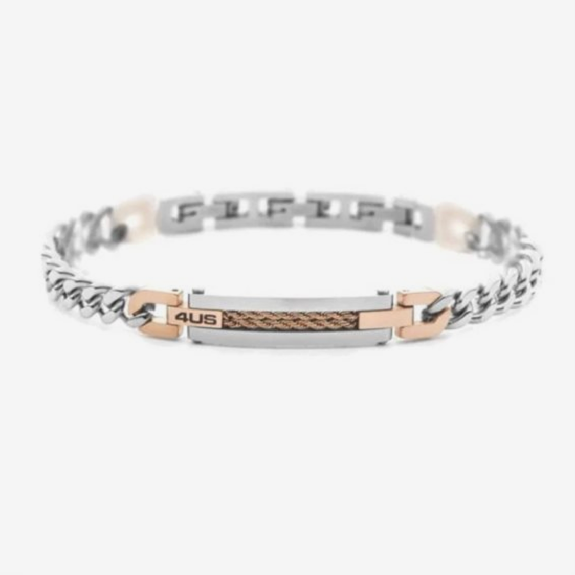Bracciale Uomo 4US Cesare Paciotti in Acciaio e PVD Rosé – 4UBR8469 - cesare paciotti
