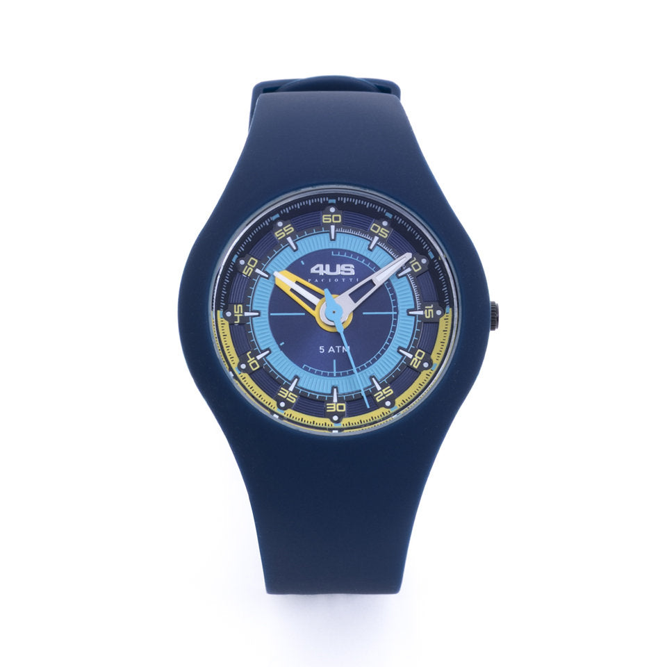 Orologio Uomo 4US Cesare Paciotti T4RB479 Solo Tempo Blu in Silicone e Acciaio - Arena Gioielli - cesare paciotti