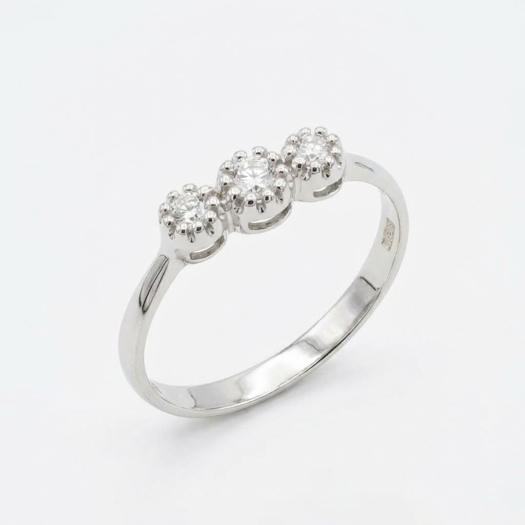 Anello Donna Comete Gioielli Trilogy in Oro Bianco 18kt con Diamanti 0,12 ct - Arena Gioielli