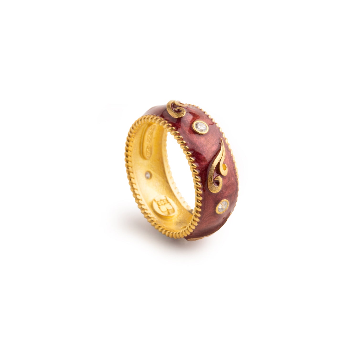 Anello in argento onde vinaccia Isola Bella - Arena Gioielli