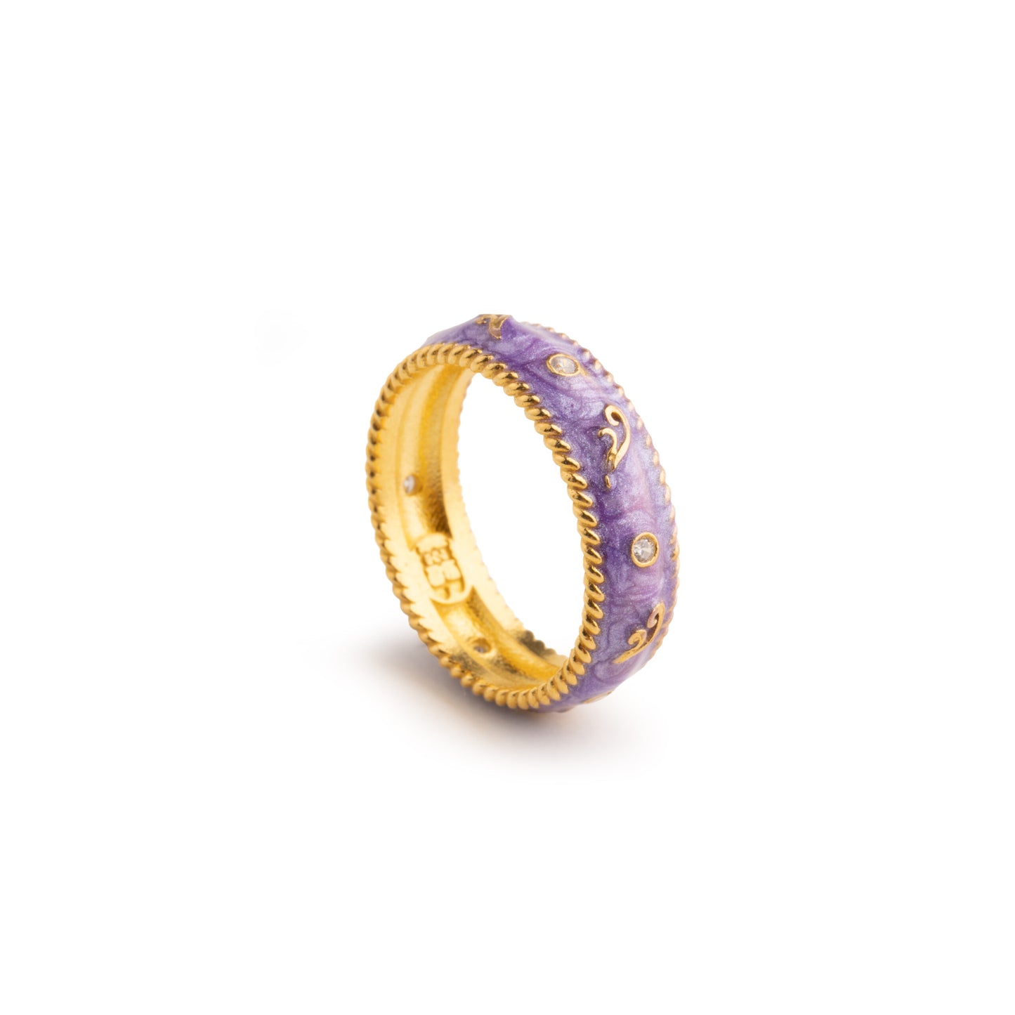 Anello in argento onde lilla Isola Bella - Arena Gioielli