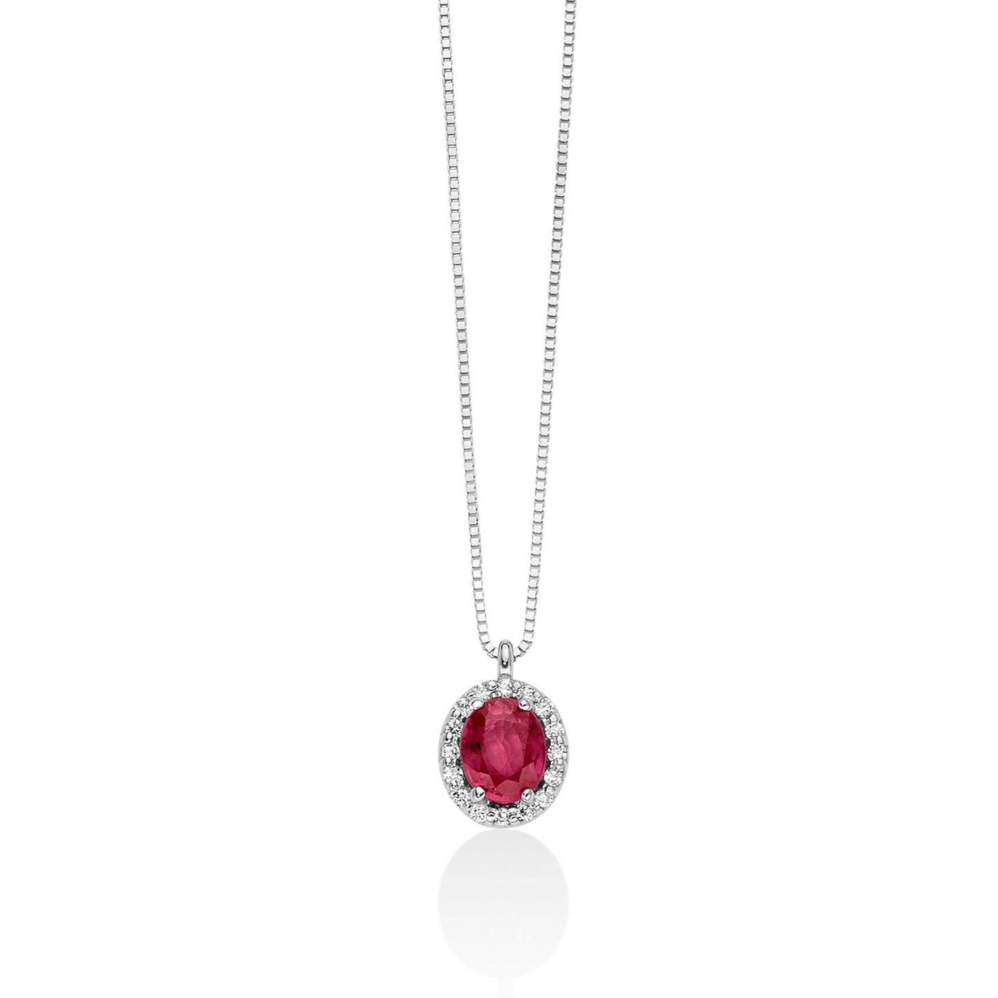 Collana Miluna oro, diamanti e rubino CLD4095 - Arena Gioielli