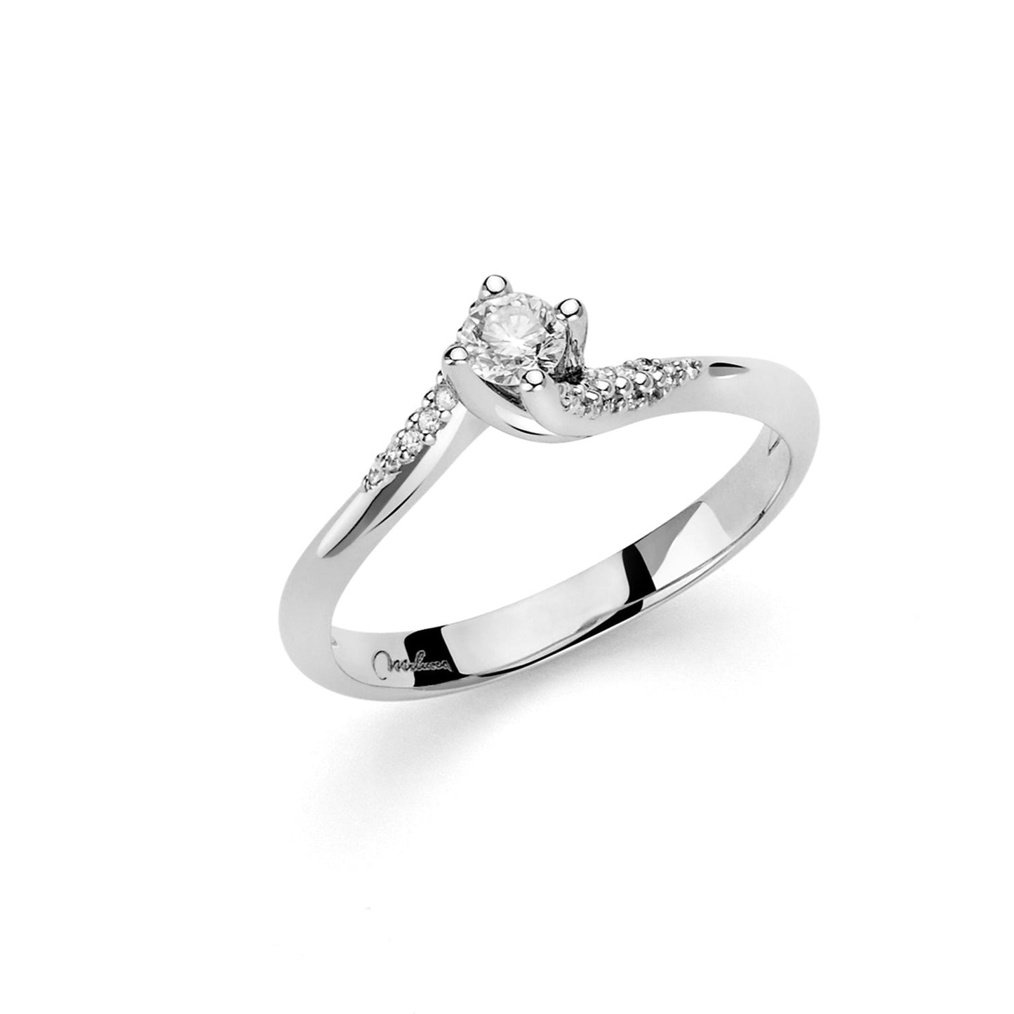 Solitario oro e diamanti naturale da 0,18ct LID3297-018G7 - Arena Gioielli