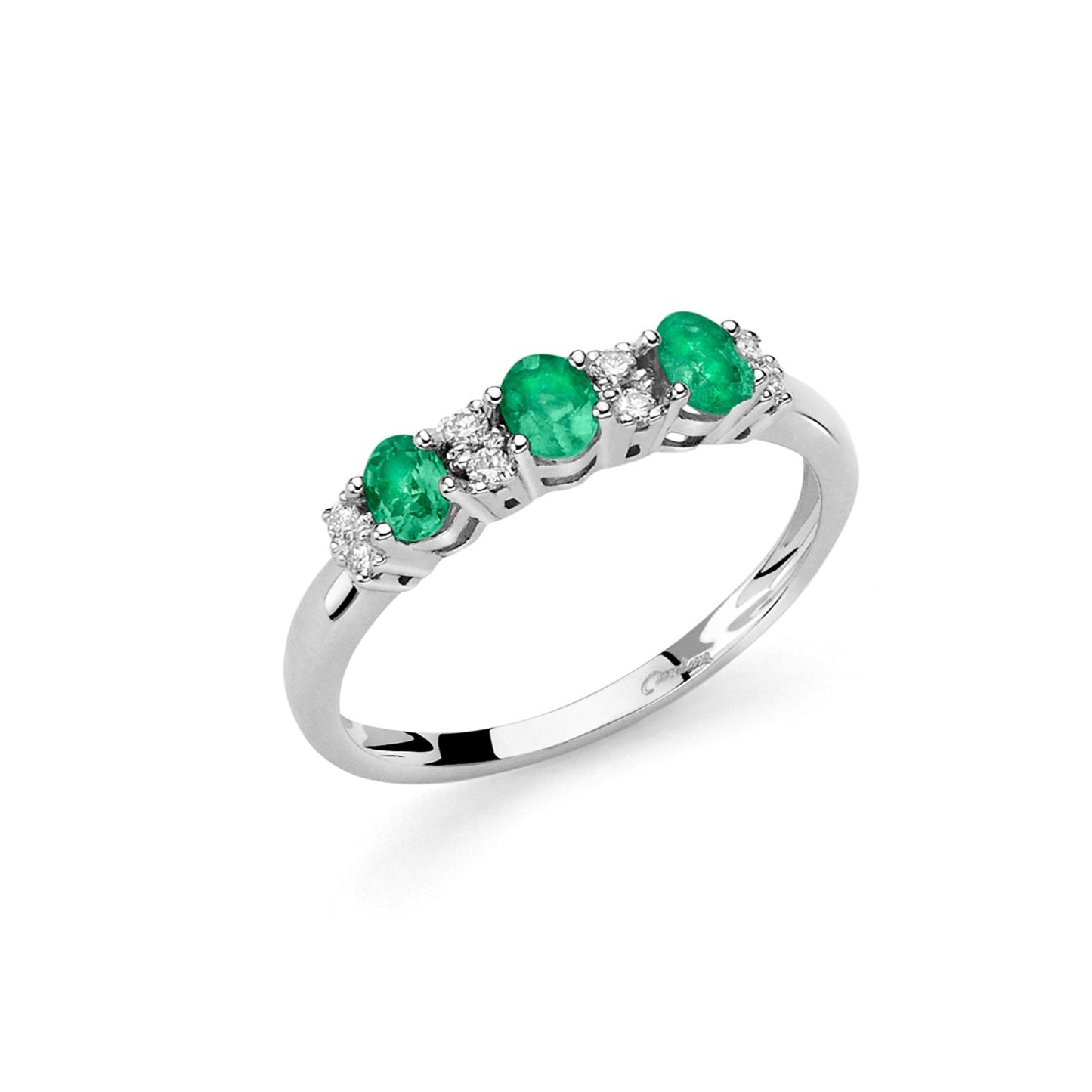 Anello Donna Miluna oro bianco 750 e diamanti e zaffiro LID3423 - Arena Gioielli