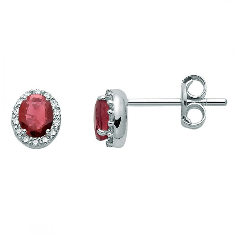 Orecchini Miluna oro, diamante e rubini ERD2395 - Arena Gioielli