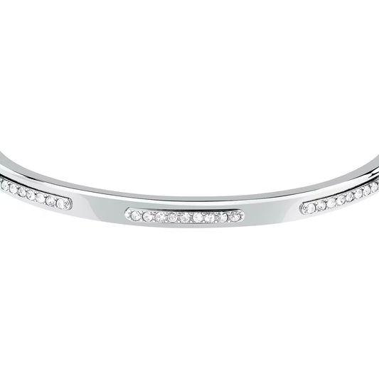 Bracciale Rigido Donna Trussardi Concept TJAYY06 – Acciaio e Cristalli - Arena Gioielli  - Trussardi