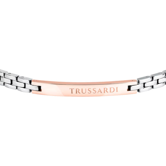 Bracciale Uomo Trussardi T-Steel TJAXV14 – Piastra Oro Rosa - Trussardi