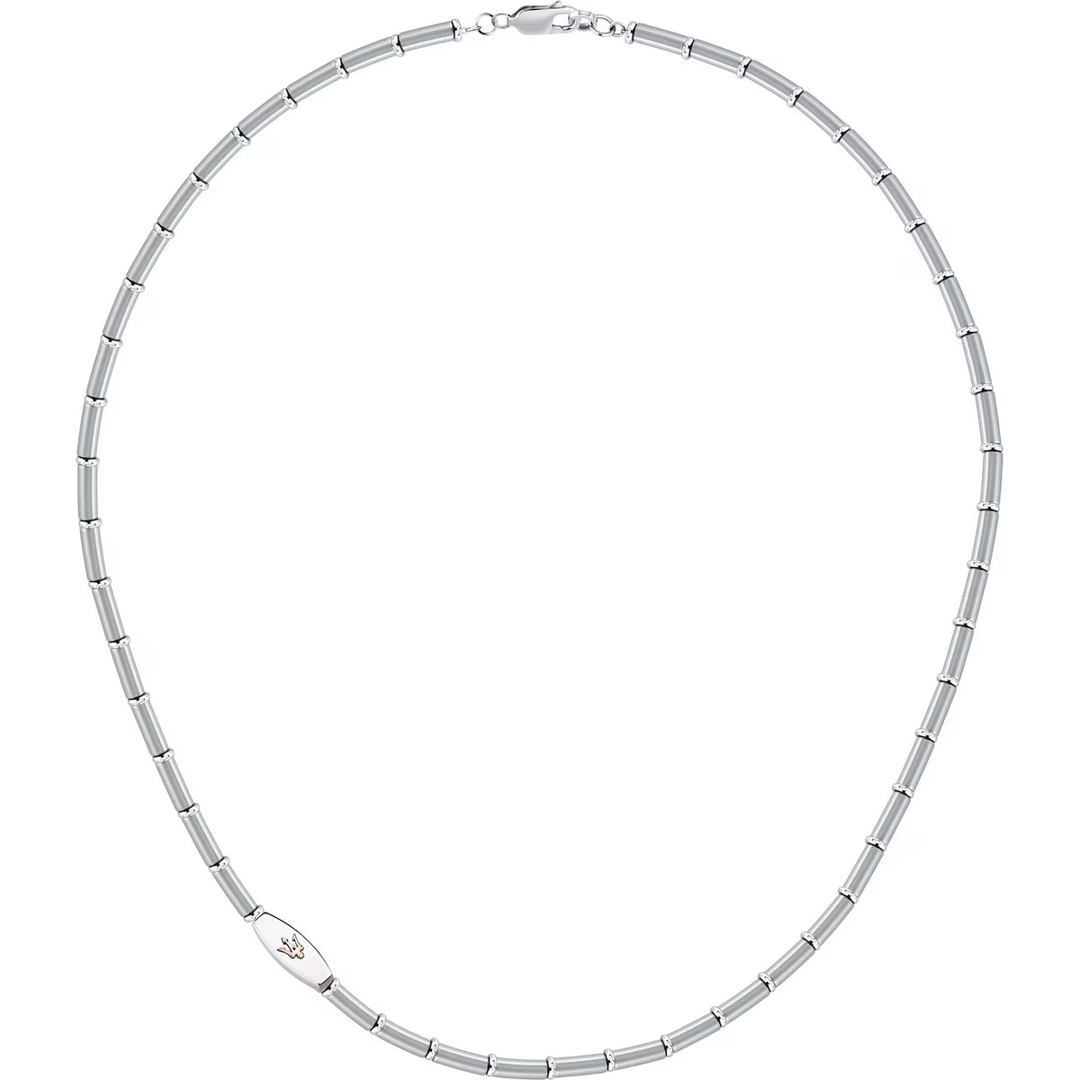 Collana Uomo Maserati Titanium JM426AXF02 a Catena in Acciaio Silver 52 cm - Maserati
