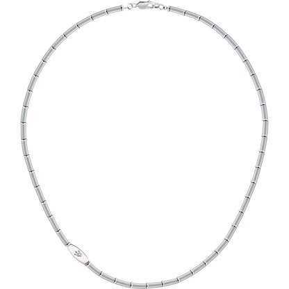 Collana Uomo Maserati Titanium JM426AXF02 a Catena in Acciaio Silver 52 cm