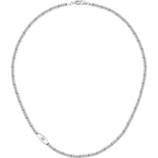 Collana Uomo Maserati Titanium JM426AXF02 a Catena in Acciaio Silver 52 cm - Arena Gioielli  - Maserati