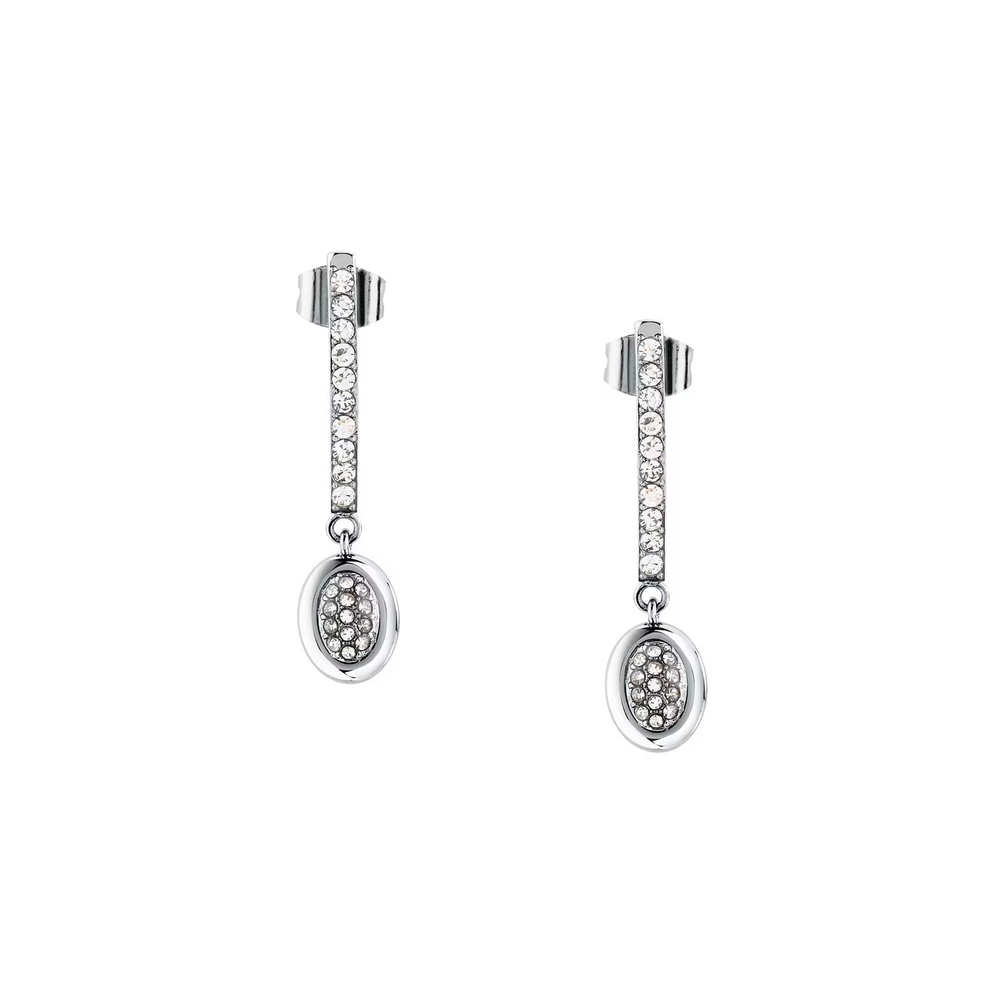 Orecchini Pendenti Donna Trussardi T-Concept TJAYY23 – Acciaio e Cristalli - Arena Gioielli  - Trussardi