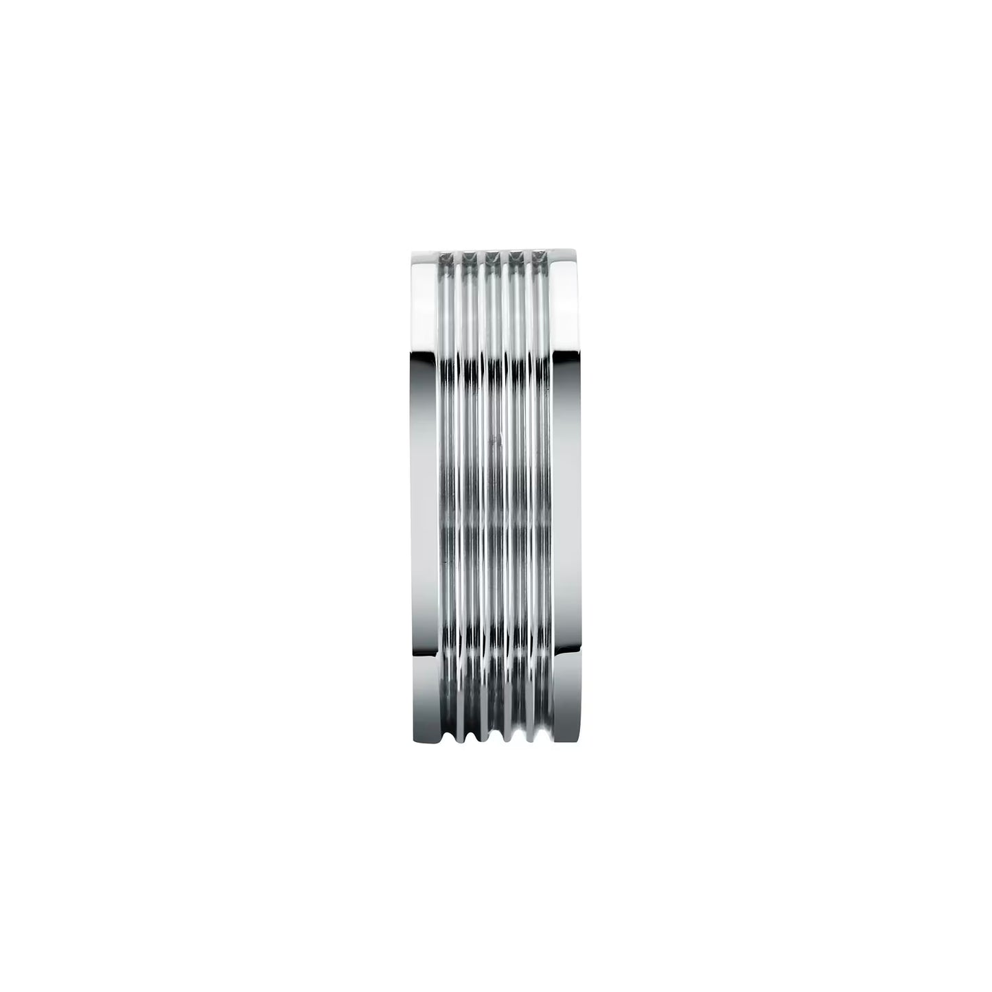 Anello Uomo Trussardi T-Steel TJAXV580 – Fascia in Acciaio Silver Lucido - Trussardi