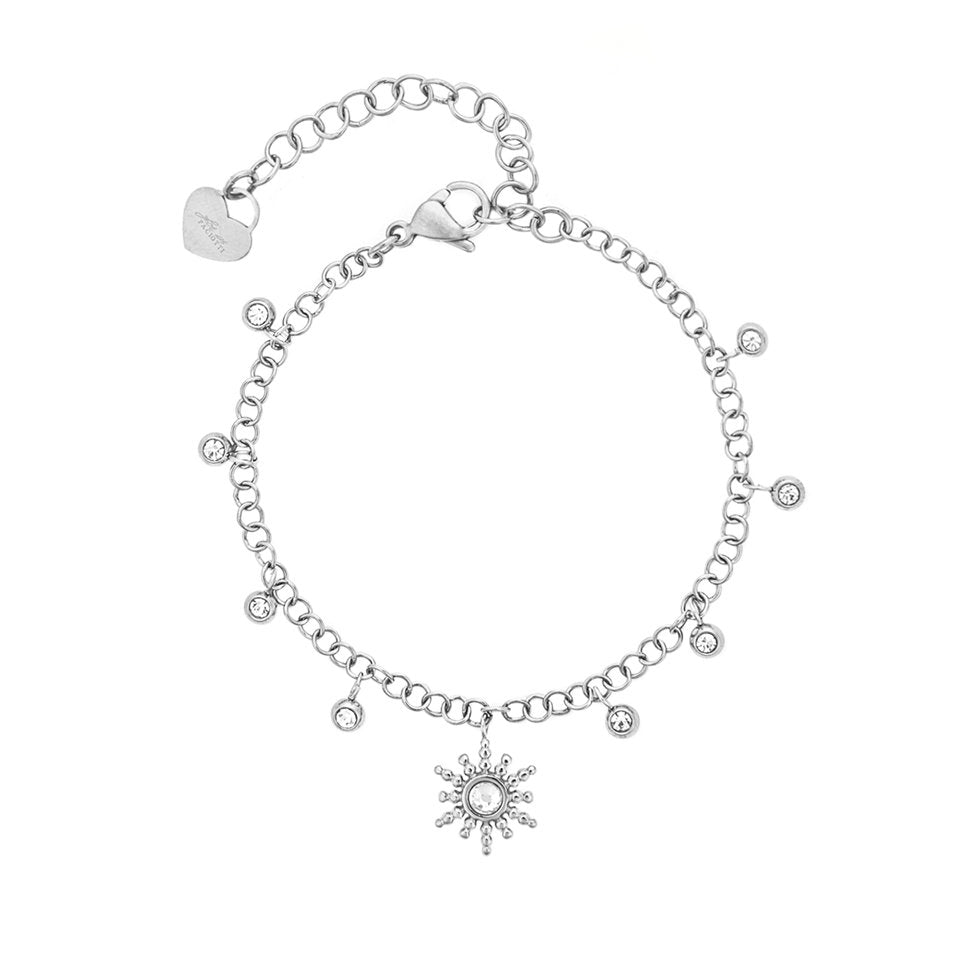 Bracciale Donna Cesare Paciotti 4US 4UBR8333W in Acciaio Anallergico con Pendente Sole e Cristalli - Arena Gioielli - cesare paciotti