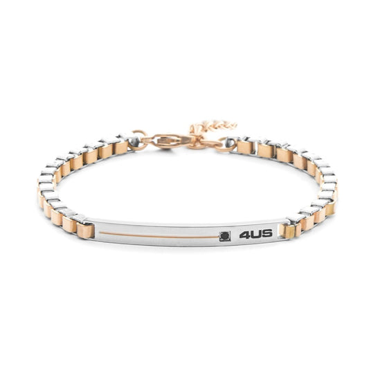 Bracciale Uomo Cesare Paciotti 4US Bicolore Oro Rosa 4UBR8478 - cesare paciotti