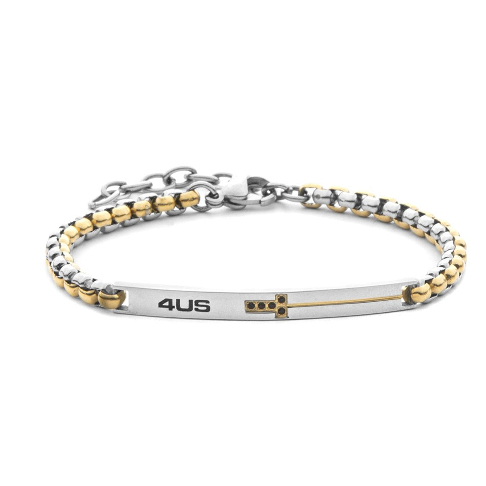 Bracciale Uomo Cesare Paciotti  Bicolore 4UBR8541 - Arena Gioielli  - cesare paciotti