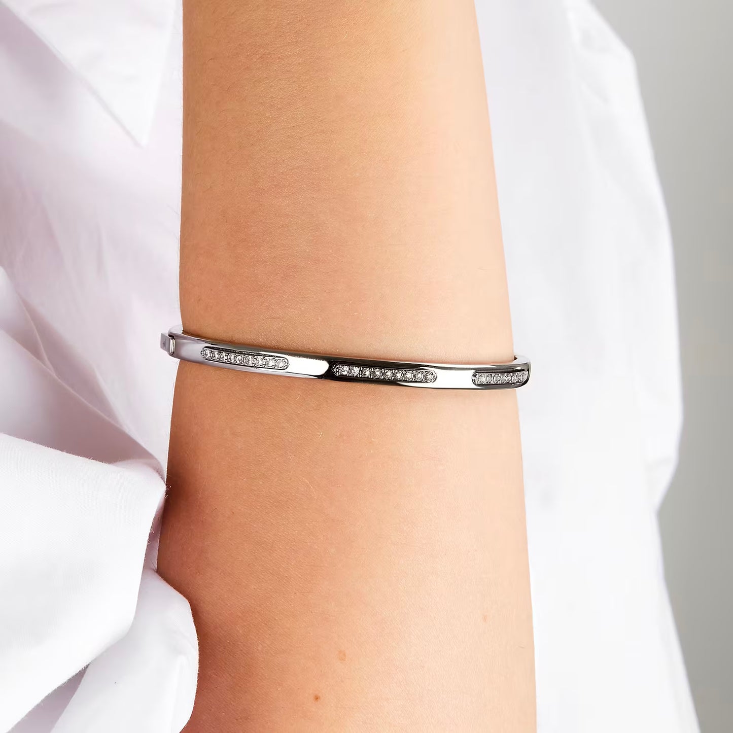 Bracciale Rigido Donna Trussardi Concept TJAYY06 – Acciaio e Cristalli