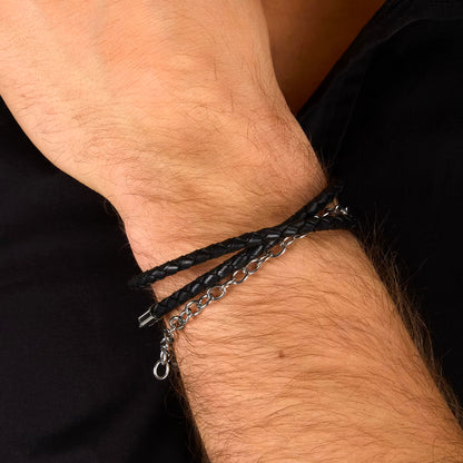 Bracciale Uomo Trussardi T-Leather TJAXZ17 - Arena Gioielli