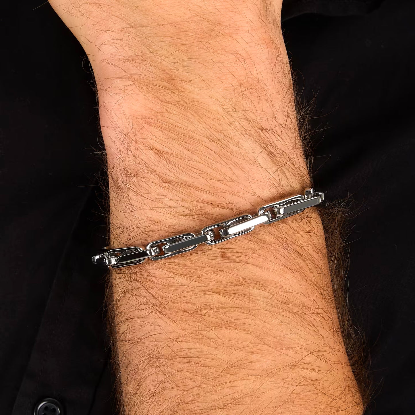 Bracciale Uomo Trussardi T-Steel TJAXV53 – Maglia Geometrica - Trussardi