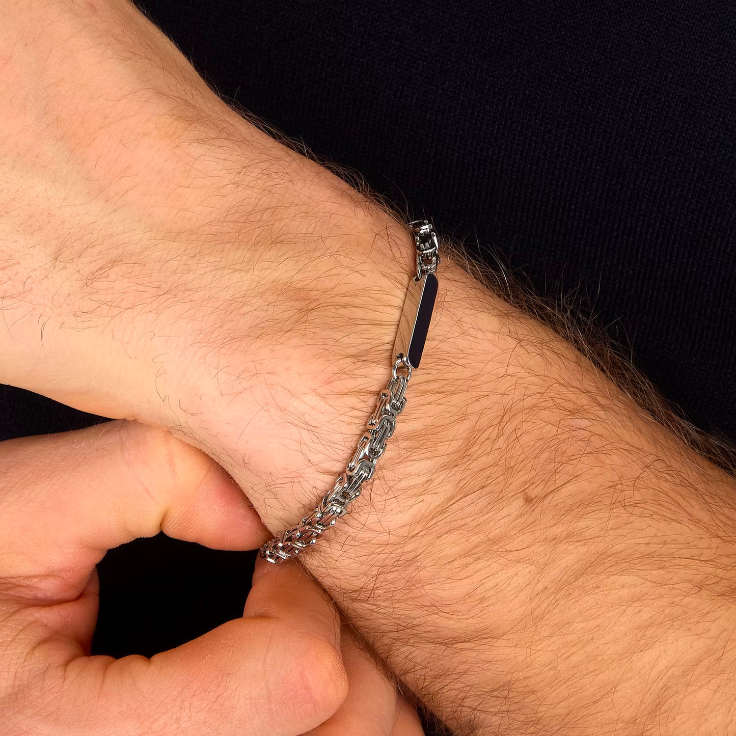 Bracciale Uomo Trussardi T-Steel TJAXV56 – Maglia Bizantina - Trussardi