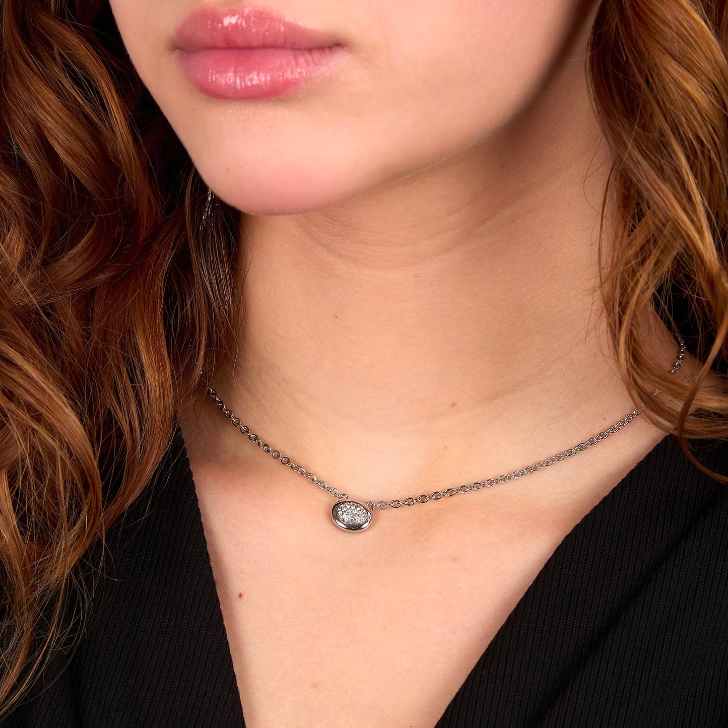 Collana Donna Trussardi T-Concept TJAYY19 – Acciaio e Cristalli - Arena Gioielli  - Trussardi