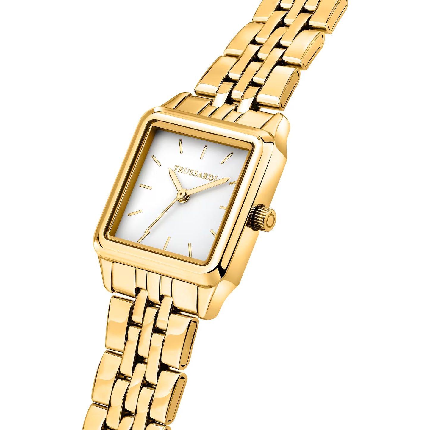 Orologio Donna Trussardi T-Forma in Acciaio Gold e Quadrante Bianco – R2453173501 - Arena Gioielli  - Trussardi