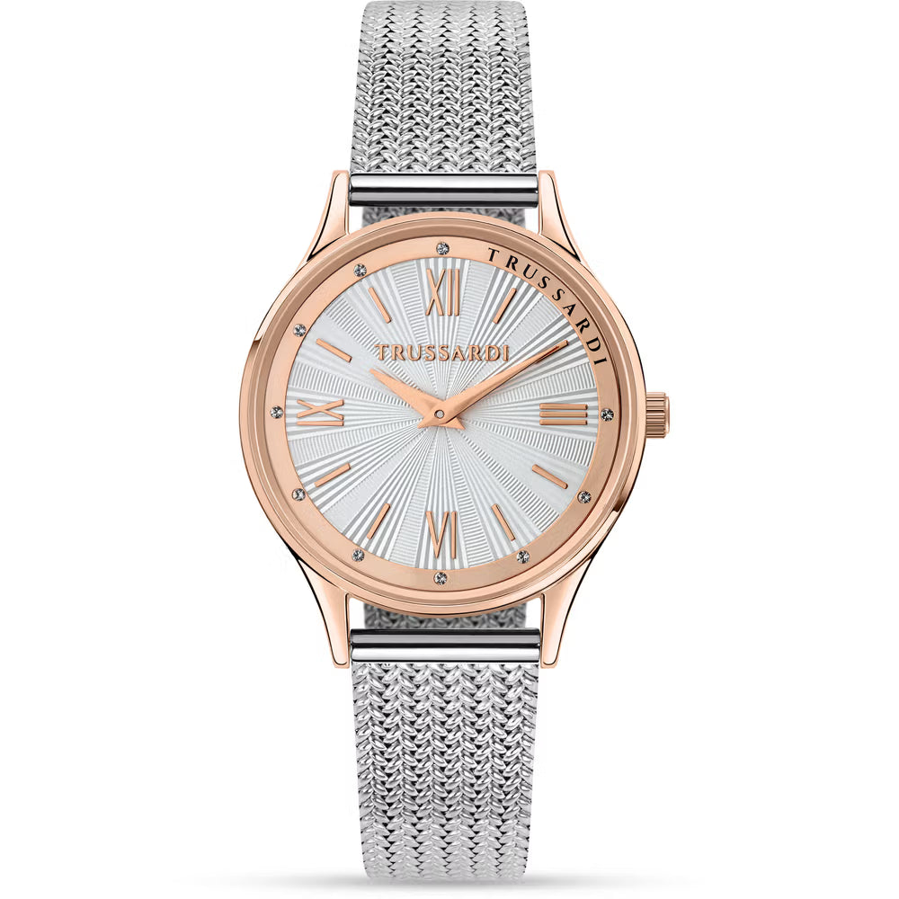 Orologio Donna Trussardi T-Star in Acciaio Oro Rosa e Silver – R2453152507 - Arena Gioielli  - Trussardi