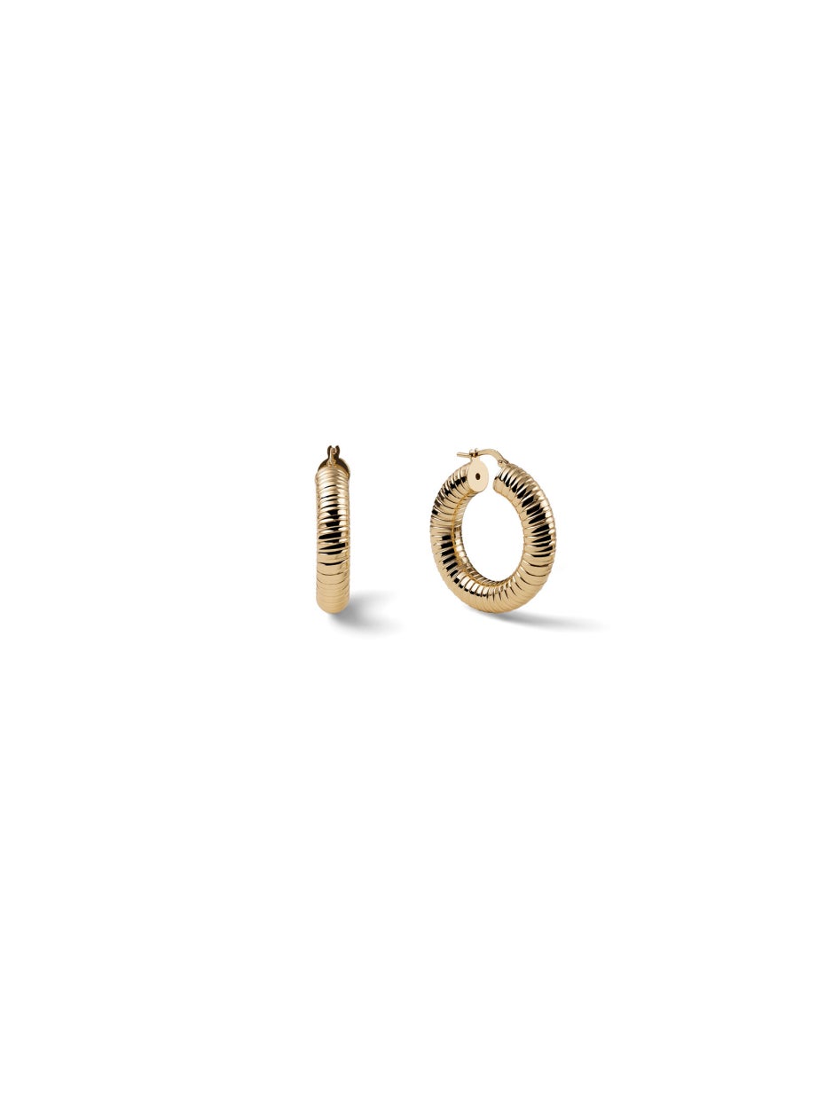 Orecchini Donna Unoaerre Tubogas Oro Giallo 24kt - Arena Gioielli  - Unoaerre