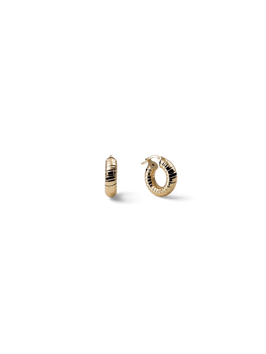 Orecchini Donna Unoaerre Tubogas Oro Giallo 24kt piccoli - Arena Gioielli  - Unoaerre