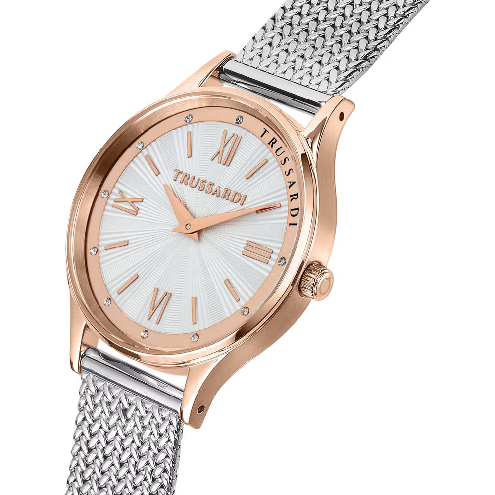 Orologio Donna Trussardi T-Star in Acciaio Oro Rosa e Silver – R2453152507 - Arena Gioielli  - Trussardi