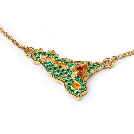 Collana Donna Isola Bella Sicilia Lapilli 60000135 Placcata Oro 24kt con Smalti e Cubic Zirconia - Arena Gioielli - Isola bella