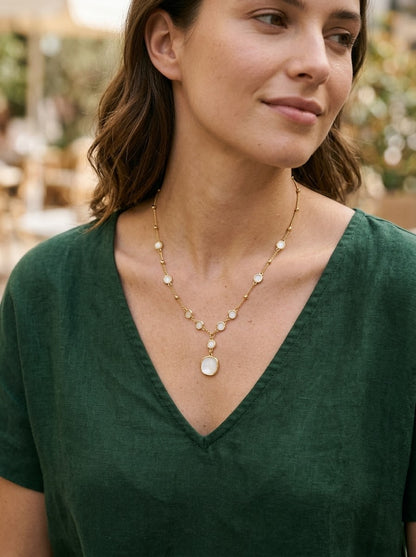 Collana Donna Sovrani Ottone Dorato Bianca J11581