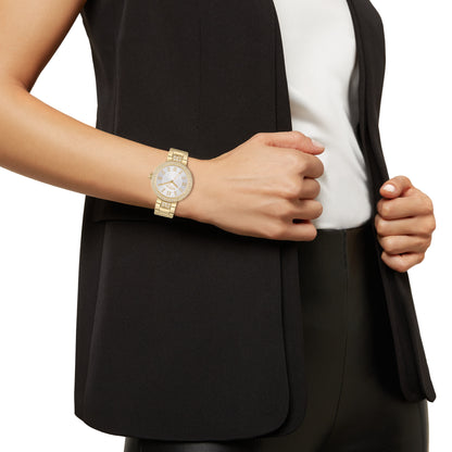 Orologio Solo Tempo Donna Breil Tribe Dance Floor EW0561 in Acciaio IP Gold con Cristalli e Quadrante Bianco
