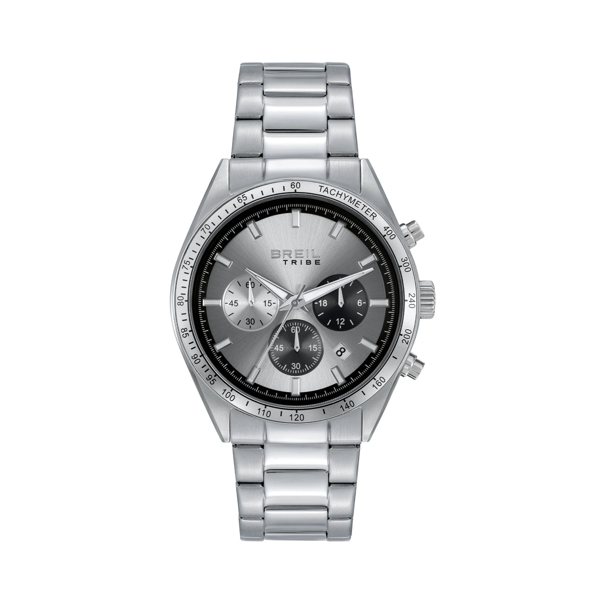 Orologio Cronografo Uomo Breil Tribe Eco EW0858 in Acciaio Silver con Quadrante Argento 42 mm - Breil