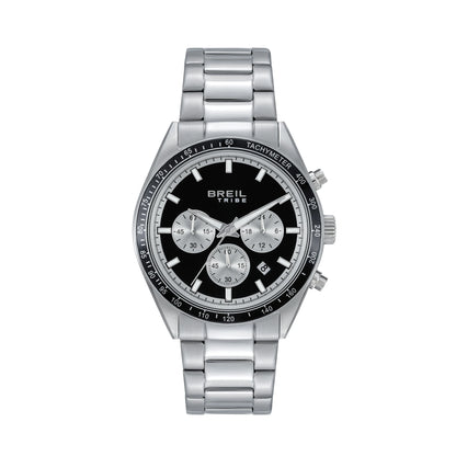 Orologio Cronografo Uomo Breil Tribe Eco EW0859 in Acciaio Silver con Quadrante Nero 42 mm