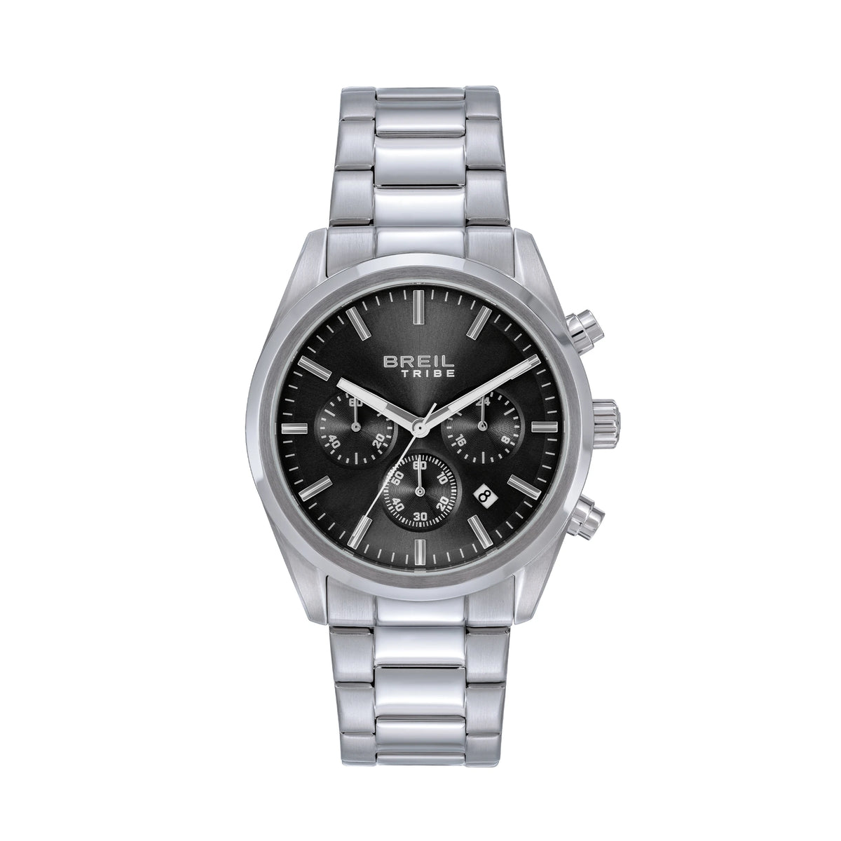 Orologio Cronografo Uomo Breil Tribe Upton EW0860 in Acciaio Silver con Quadrante Nero 41 mm - Breil