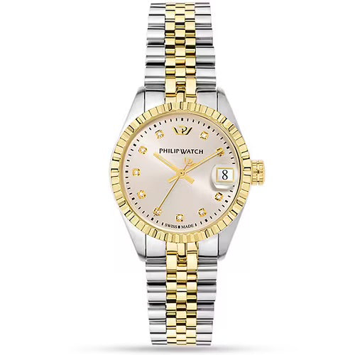 Orologio Donna Philip Watch Caribe Acciaio Oro Diamanti - Philip Watch