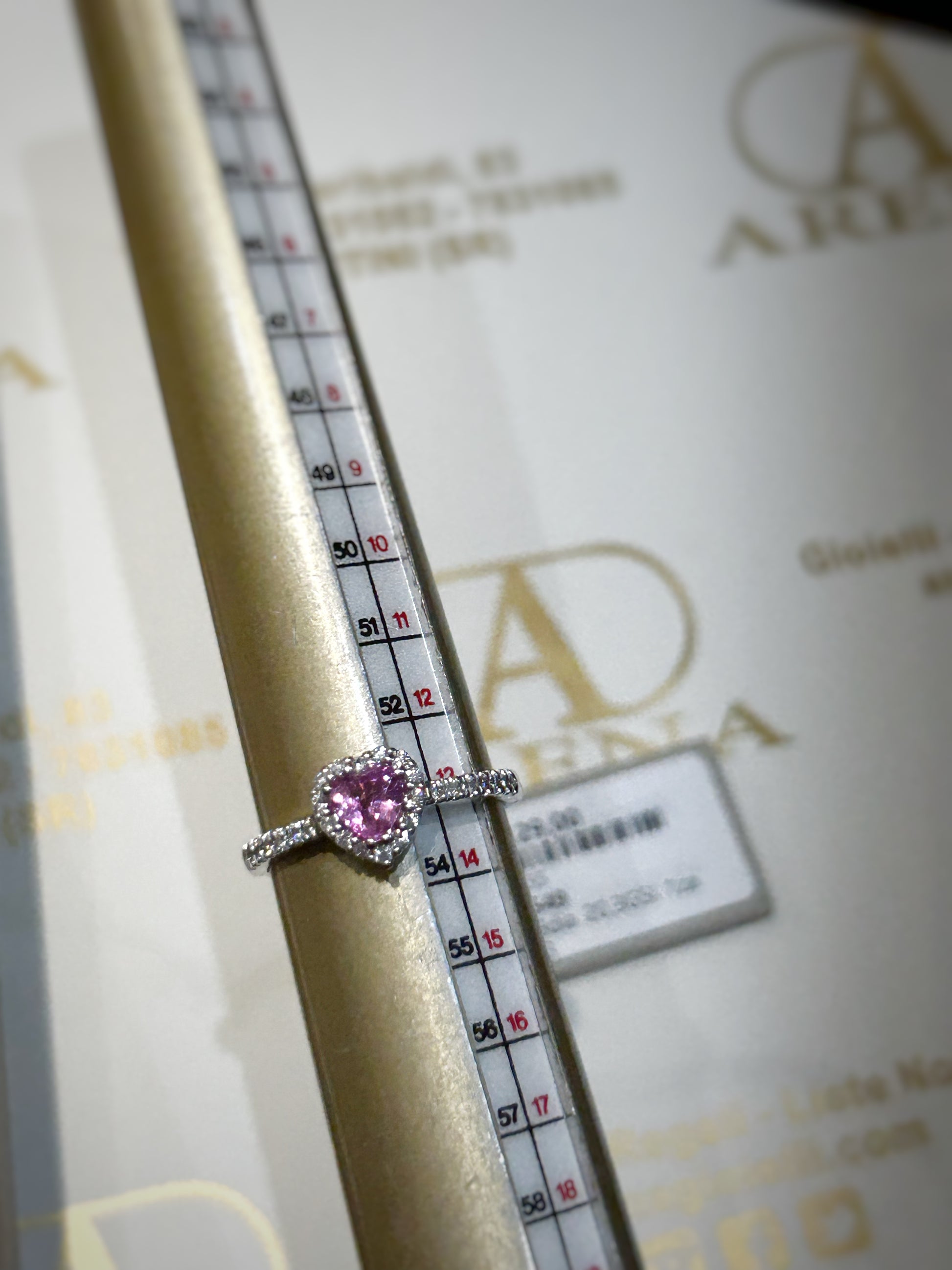 Anello oro zaffiro rosa e diamante naturale LID3549 - Arena Gioielli 