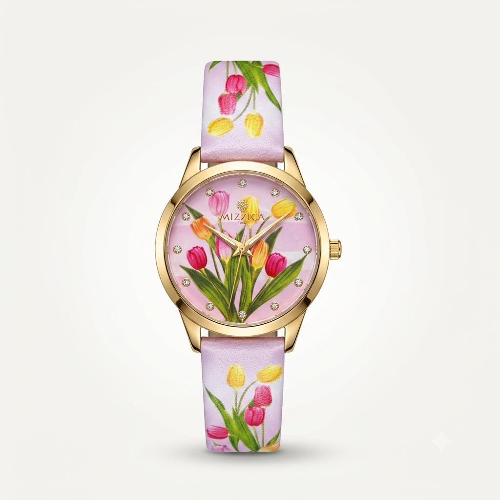 Orologio Donna Mizzica MB197 – Quadrante Tulipani Rosa - Arena Gioielli - Mizzica