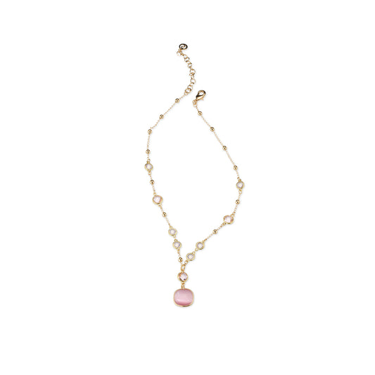 Collana Donna Sovrani a Y Quarzo Rosa Station J11532 - Arena Gioielli - Sovrani