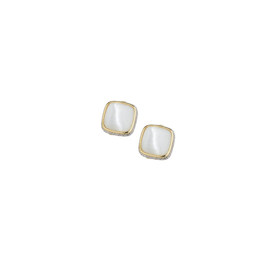 Orecchini Donna Sovrani Lobo Madreperla Bianca e Zirconi J12268 - Arena Gioielli - Sovrani