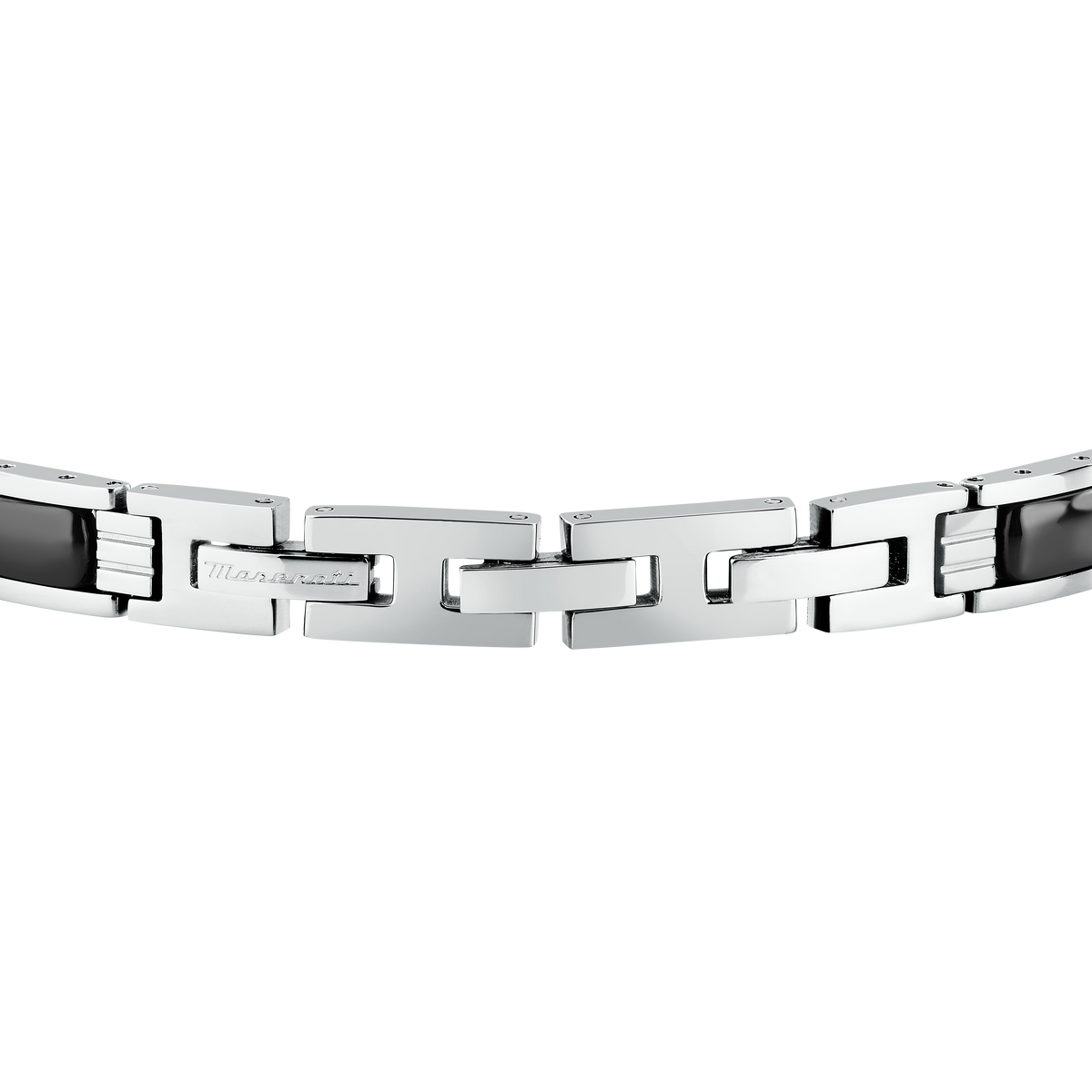 Bracciale Uomo Maserati Ceramic a Catena in Acciaio e Ceramica Nera con Tridente JM426ATZ102 - Maserati