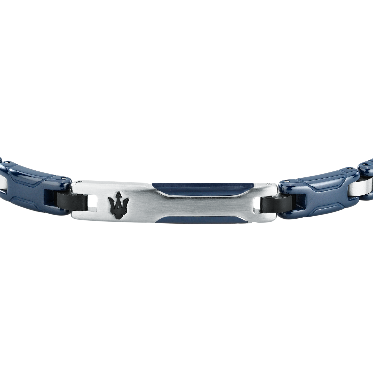 Bracciale Uomo Maserati Ceramic in Ceramica Blu e Acciaio con Tridente JM426ATZ94 - Maserati
