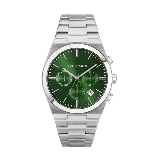 Orologio Uomo Trussardi T-Milano Multifunzione Acciaio Quadrante Verde R2453175010 - Arena Gioielli - Trussardi